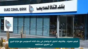 فرص مميزة.. وظائف تحليل الائتمان في بنك قناة السويس مع مزايا كبرى في الفروع المختلفة